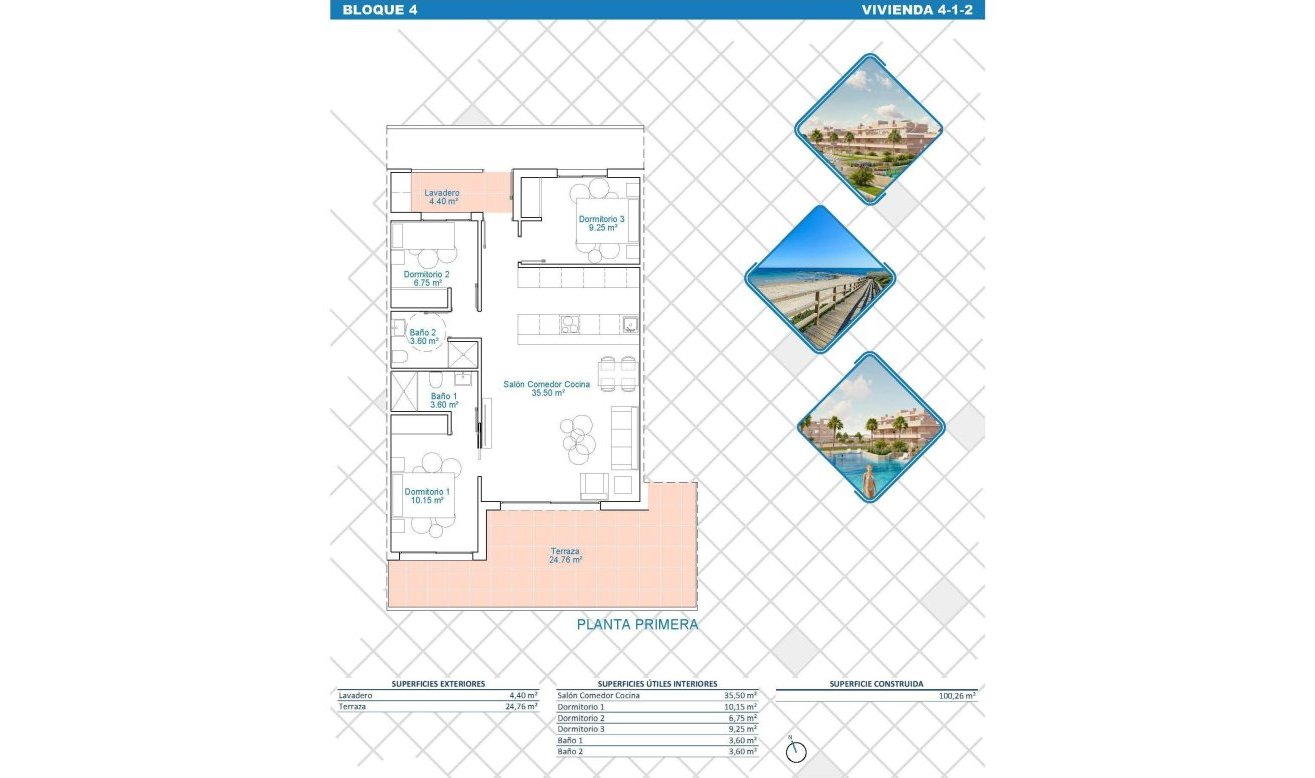 Obra nueva - Apartamento / piso - Pilar de la Horadada - Lo Monte