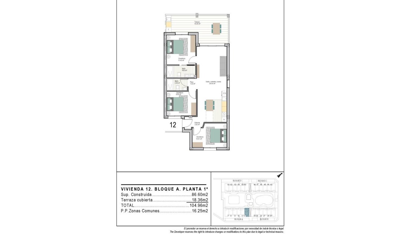 Obra nueva - Apartamento / piso - Torre Pacheco - San Cayetano