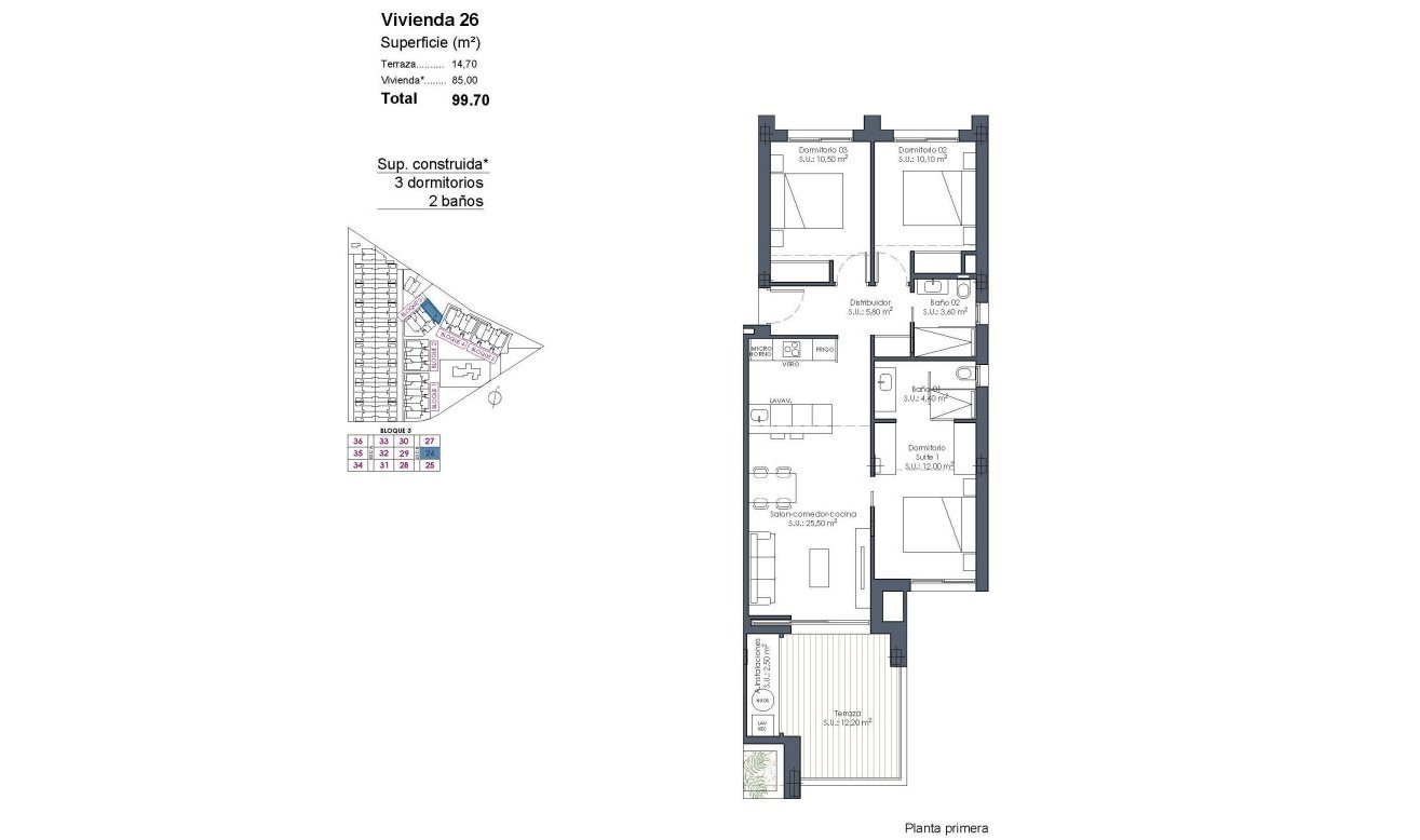 Obra nueva - Apartamento / piso - Los Alcazares - Serena Golf