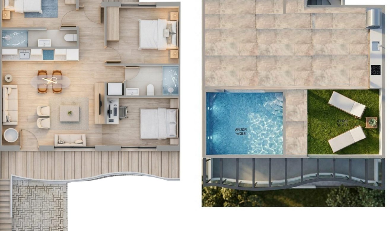 Obra nueva - Bungalow - Pilar de la Horadada - parques de Andromeda