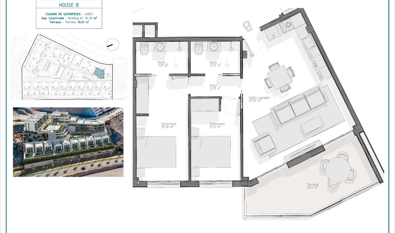 Obra nueva - Apartamento / piso - Aguilas - Playa del Hornillo